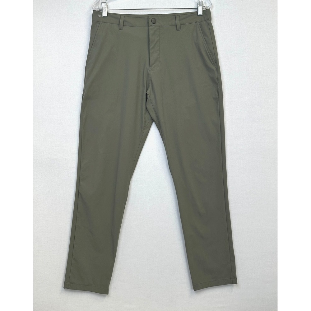 Rhone Commuter Pant Slim Fit Mens 32x33 Olive Sage Green Performance Chino